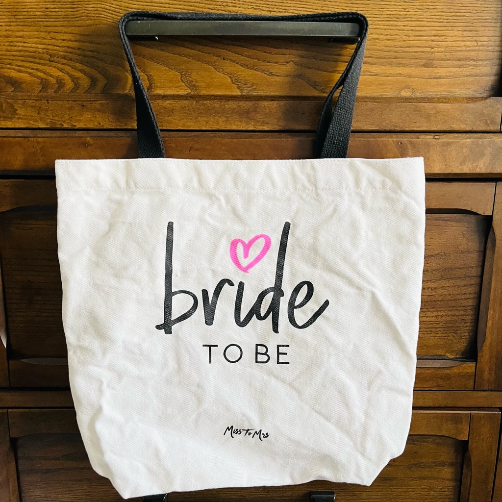 Bride To Be White Canvas Tote Bag (Discounted Shipping)